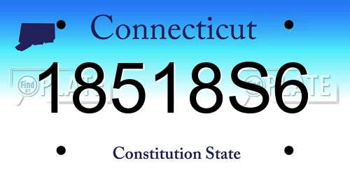 18518S6 Connecticut License Plate