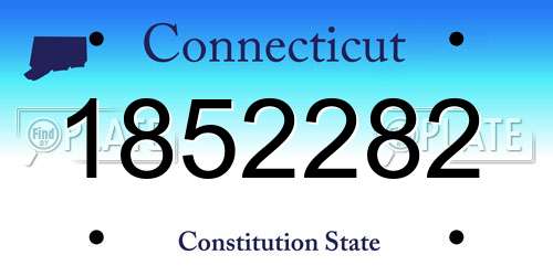1852282 Connecticut License Plate