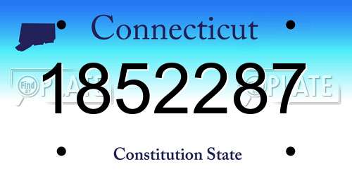 1852287 Connecticut License Plate