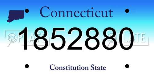 1852880 Connecticut License Plate