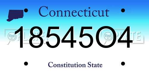 18545O4 Connecticut License Plate