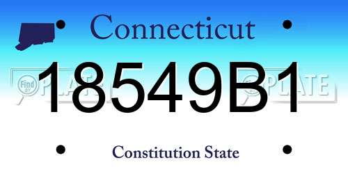 18549B1 Connecticut License Plate