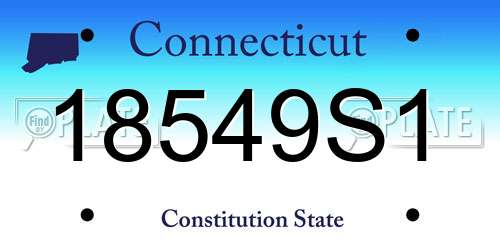 18549S1 Connecticut License Plate