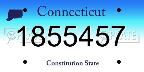 1855457 Connecticut License Plate