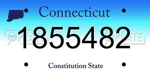 1855482 Connecticut License Plate