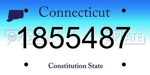 1855487 Connecticut License Plate