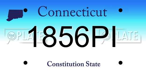 1856PI Connecticut License Plate