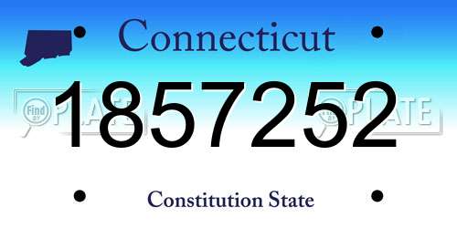 1857252 Connecticut License Plate