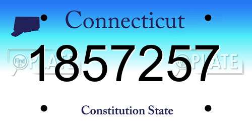 1857257 Connecticut License Plate