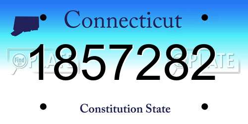 1857282 Connecticut License Plate