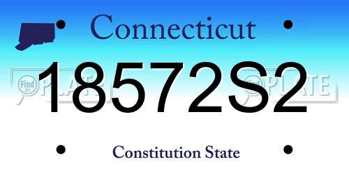 18572S2 Connecticut License Plate