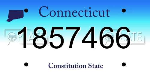 1857466 Connecticut License Plate