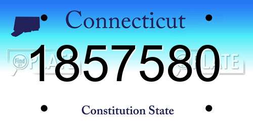 1857580 Connecticut License Plate