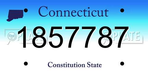 1857787 Connecticut License Plate