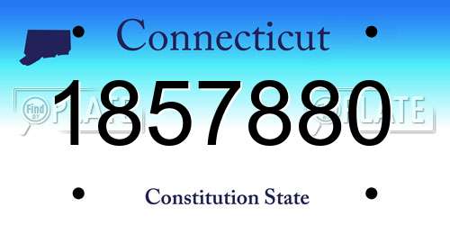 1857880 Connecticut License Plate