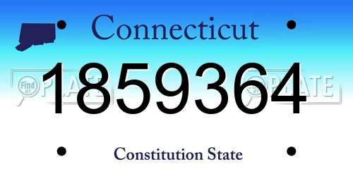 1859364 Connecticut License Plate