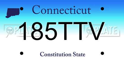 185TTV Connecticut License Plate