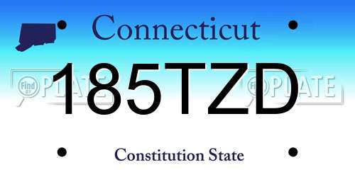 185TZD Connecticut License Plate