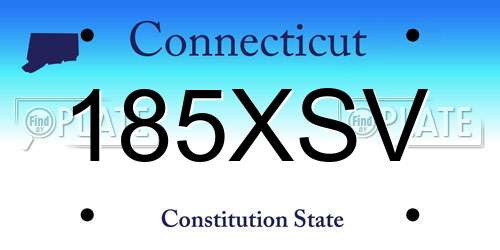 185XSV Connecticut License Plate