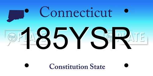185YSR Connecticut License Plate