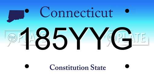 185YYG Connecticut License Plate