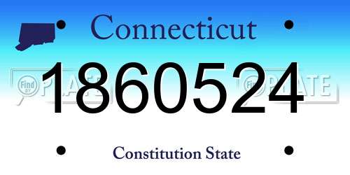 1860524 Connecticut License Plate