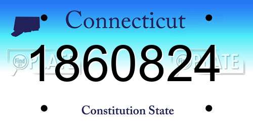 1860824 Connecticut License Plate