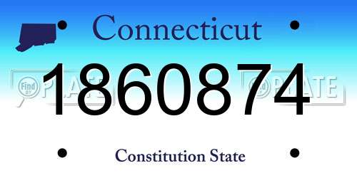 1860874 Connecticut License Plate