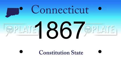 1867 Connecticut License Plate
