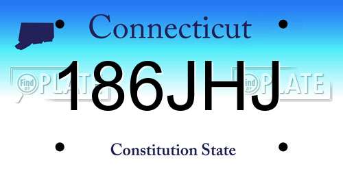 186JHJ Connecticut License Plate