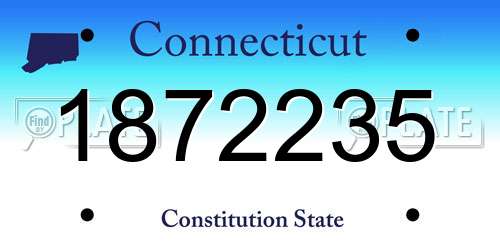 1872235 Connecticut License Plate