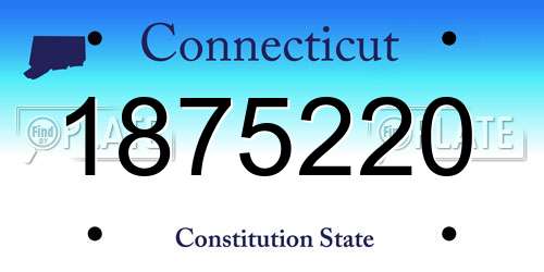1875220 Connecticut License Plate