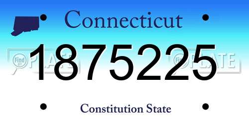1875225 Connecticut License Plate