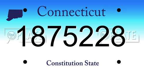1875228 Connecticut License Plate