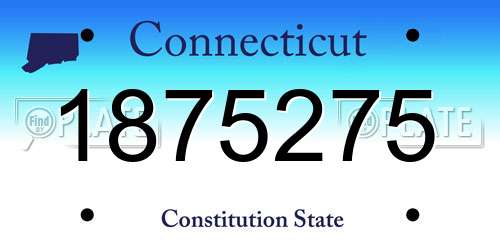 1875275 Connecticut License Plate