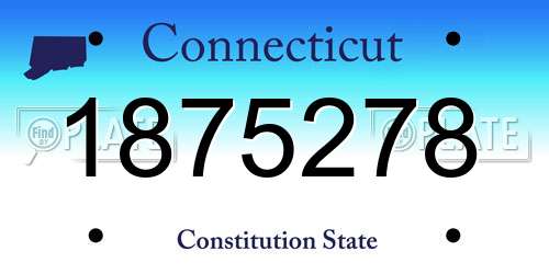 1875278 Connecticut License Plate