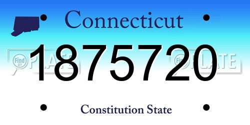 1875720 Connecticut License Plate