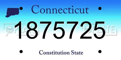 1875725 Connecticut License Plate