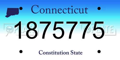 1875775 Connecticut License Plate