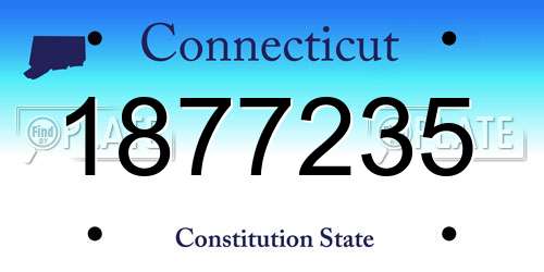 1877235 Connecticut License Plate