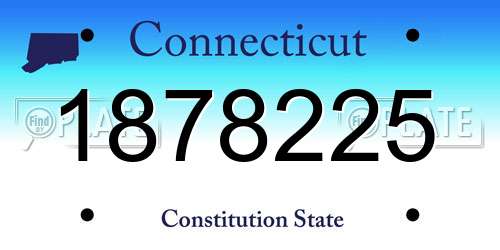1878225 Connecticut License Plate