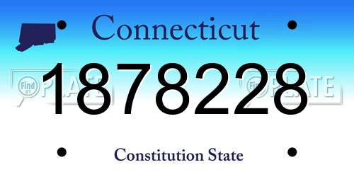 1878228 Connecticut License Plate