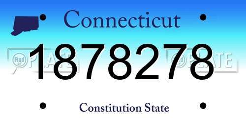 1878278 Connecticut License Plate
