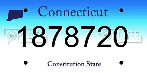 1878720 Connecticut License Plate