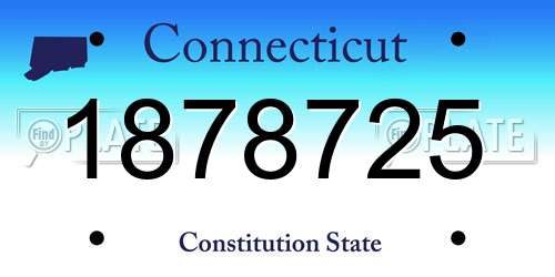 1878725 Connecticut License Plate