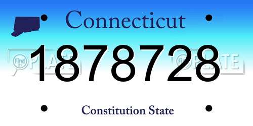 1878728 Connecticut License Plate