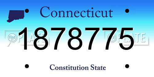1878775 Connecticut License Plate