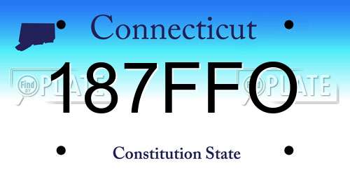187FFO Connecticut License Plate