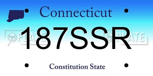 187SSR Connecticut License Plate