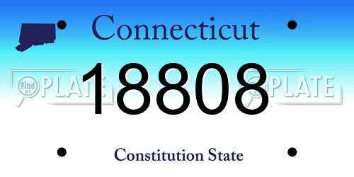 18808 Connecticut License Plate